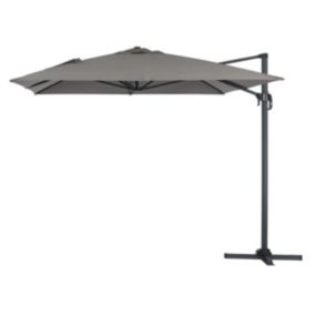 Parasol déporté "Sun 4"  3 x 4 m  Gris