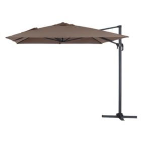 Parasol déporté "Sun 4"  3 x 4 m  Taupe