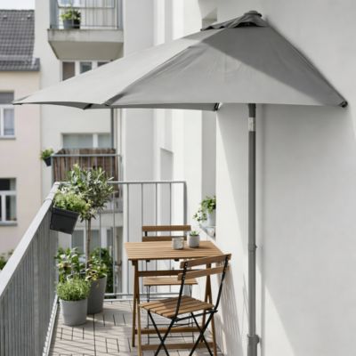 Parasol de balcon GoodHome Carambole gris