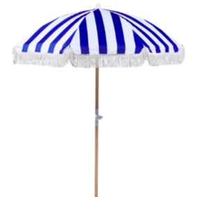 Parasol de jardin 150 cm bleu et blanc MONDELLO