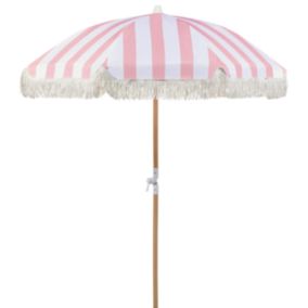 Parasol de jardin 150 cm rose et blanc MONDELLO