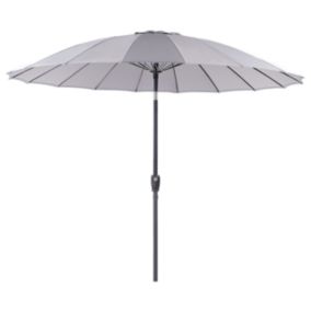 Parasol de jardin 2.55 m gris clair BAIA