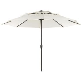 Parasol de jardin 2.85 m beige clair BIBIONE