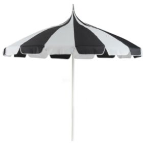 Parasol de jardin 245 cm blanc et noir MINOA