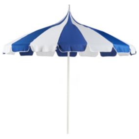 Parasol de jardin 245 cm bleu et blanc MINOA