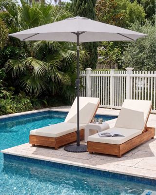 Parasol de jardin 266 cm VARESE Gris clair