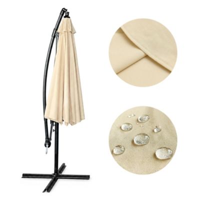 Parasol de jardin ASTER avec protection UV beige, Poids 12,1 kg Dimensions L300 x l300 x H245 cm