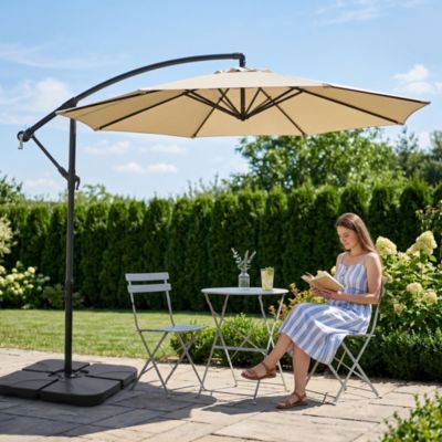 Parasol de jardin ASTER avec protection UV beige, Poids 12,1 kg Dimensions L300 x l300 x H245 cm