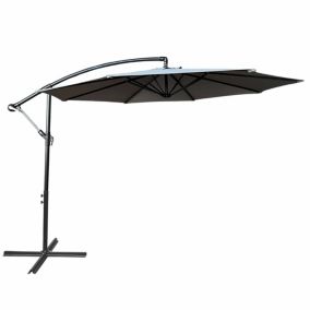 Parasol de jardin ASTER avec protection UV gris clair, Poids 12,1 kg Dimensions L300 x l300 x H245 cm