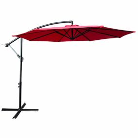 Parasol de jardin ASTER avec protection UV rouge, Poids 12,1 kg Dimensions L300 x l300 x H245 cm