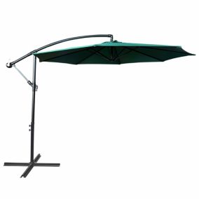 Parasol de jardin ASTER avec protection UV vert foncé, Poids 12,1 kg Dimensions L300 x l300 x H245 cm