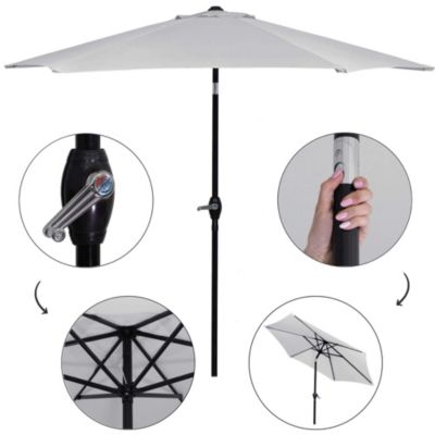 Parasol de jardin avec fonction d'inclinaison 250 cm