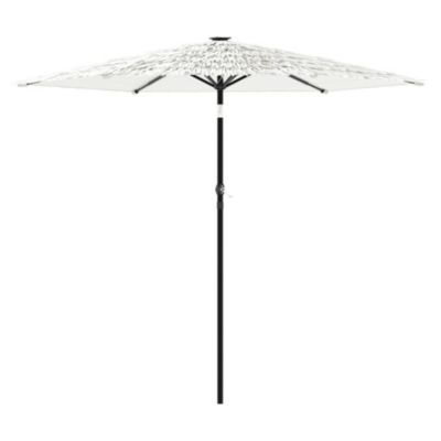 Parasol de jardin avec mât en acier blanc 268x268x226 cm vidaXL
