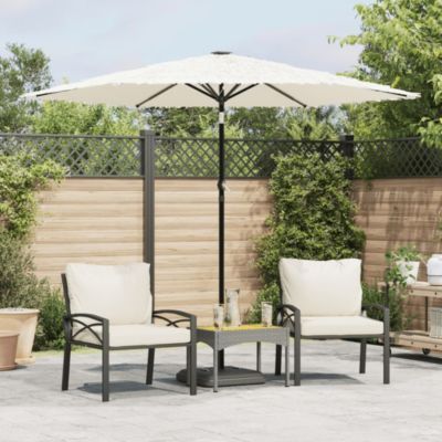 Parasol de jardin avec mât en acier blanc 268x268x226 cm vidaXL