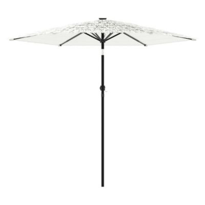 Parasol de jardin avec mât en acier blanc 268x268x226 cm vidaXL