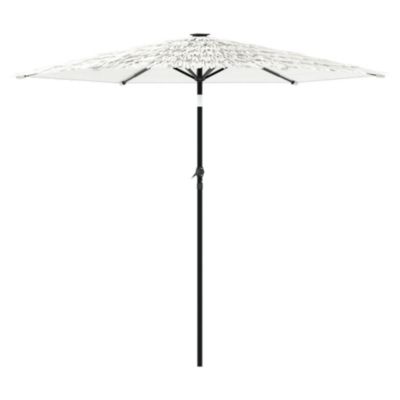 Parasol de jardin avec mât en acier blanc 268x268x226 cm vidaXL