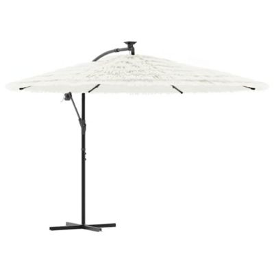 Parasol de jardin avec mât en acier blanc 269x269x235 cm vidaXL