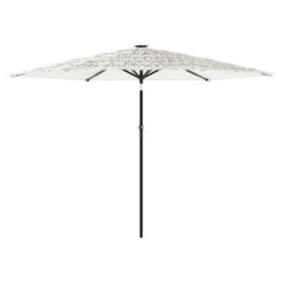 Parasol de jardin avec mât en acier blanc 288x288x225 cm vidaXL