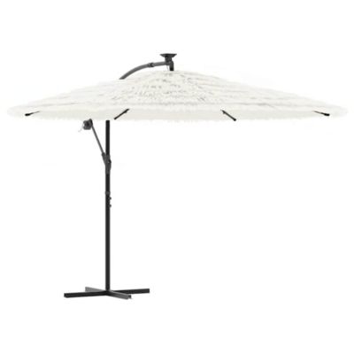 Parasol de jardin avec mât en acier blanc 290x290x238 cm vidaXL