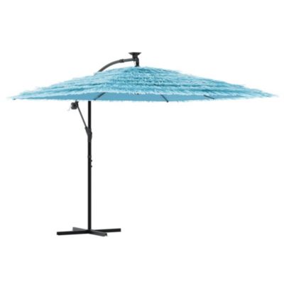 Parasol de jardin avec mât en acier bleu 269x269x235 cm vidaXL