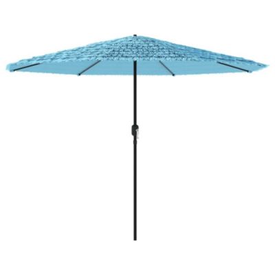 Parasol de jardin avec mât en acier bleu 388x388x248 cm vidaXL