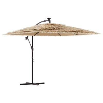 Parasol de jardin avec mât en acier marron 246x246x230 cm vidaXL