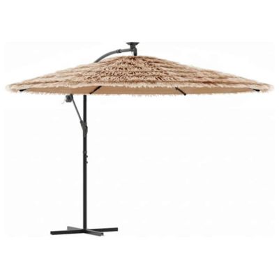 Parasol de jardin avec mât en acier marron 269x269x235 cm vidaXL