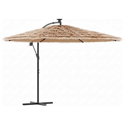 Parasol de jardin avec mât en acier marron 269x269x235 cm vidaXL