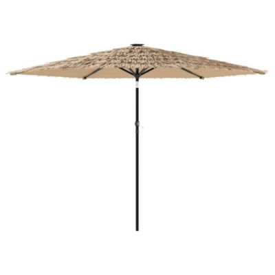 Parasol de jardin avec mât en acier marron 288x288x225 cm vidaXL