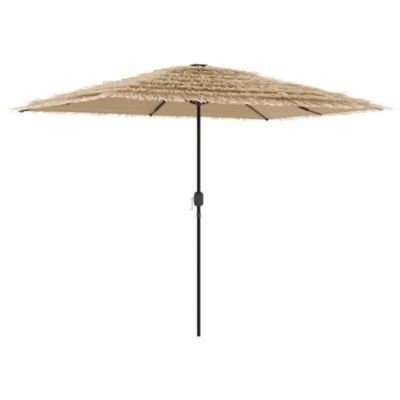 Parasol de jardin avec mât en acier marron 300x200x250 cm vidaXL