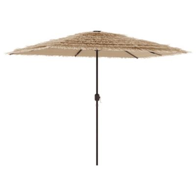 Parasol de jardin avec mât en acier marron 300x200x250 cm vidaXL