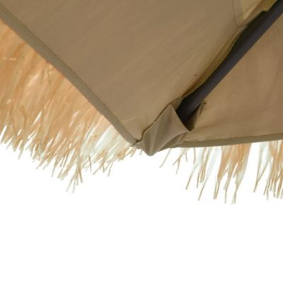 Parasol de jardin avec mât en acier marron 300x200x250 cm vidaXL