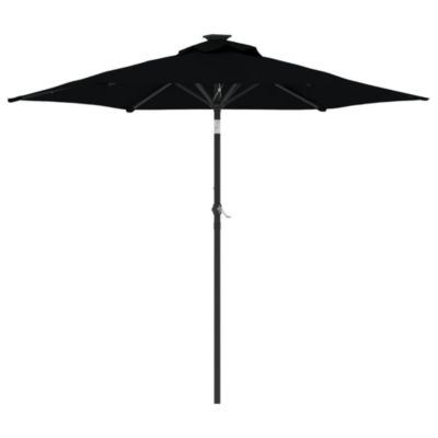 Parasol de jardin avec mât en acier noir 225x225x212 cm vidaXL