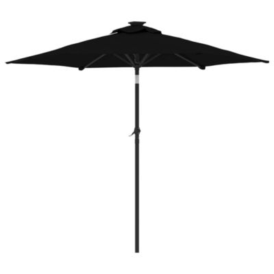 Parasol de jardin avec mât en acier noir 225x225x212 cm vidaXL