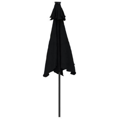 Parasol de jardin avec mât en acier noir 225x225x212 cm vidaXL