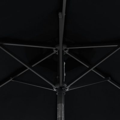 Parasol de jardin avec mât en acier noir 225x225x212 cm vidaXL