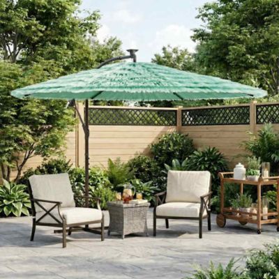 Parasol de jardin avec mât en acier vert 290x290x238 cm vidaXL