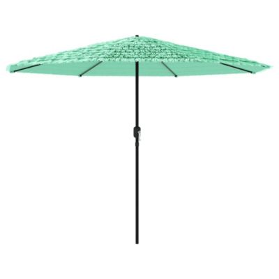 Parasol de jardin avec mât en acier vert 324x324x247 cm vidaXL