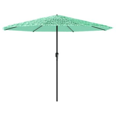 Parasol de jardin avec mât en acier vert 388x388x248 cm vidaXL