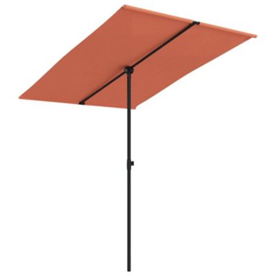 Parasol de jardin avec mât en aluminium 2x1,5 m Terre cuite vidaXL