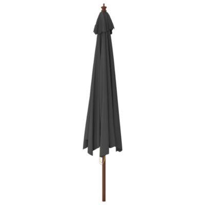 Parasol de jardin avec mât en bois anthracite 400x273 cm vidaXL