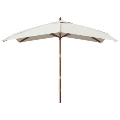 Parasol de jardin avec mât en bois Helloshop26