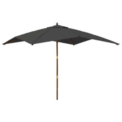 Parasol de jardin avec mât en bois Helloshop26