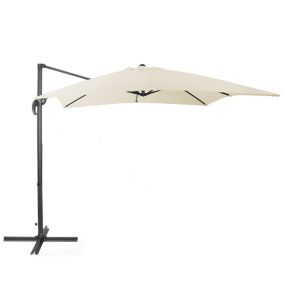 Parasol de jardin beige clair carré 250 x 250 cm MONZA