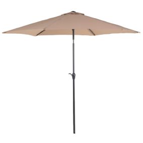 Parasol de jardin beige sable 270 cm VARESE