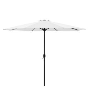 Parasol de Jardin Budapest Résistant Imperméable 300 x 230 cm Blanc casa.pro