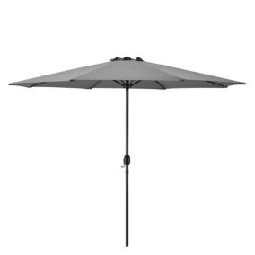 Parasol de Jardin Budapest Résistant Imperméable 300 x 230 cm Gris casa.pro