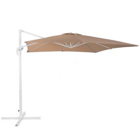 Parasol de jardin carré 250 x 250 cm beige sable MONZA