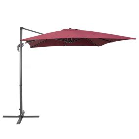 Parasol de jardin carré 250 x 250 cm bordeaux MONZA