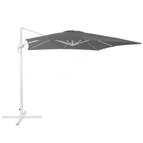 Parasol de jardin carré 250 x 250 cm gris foncé MONZA